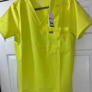 Figs serving lime Catarina Scrub Top size large